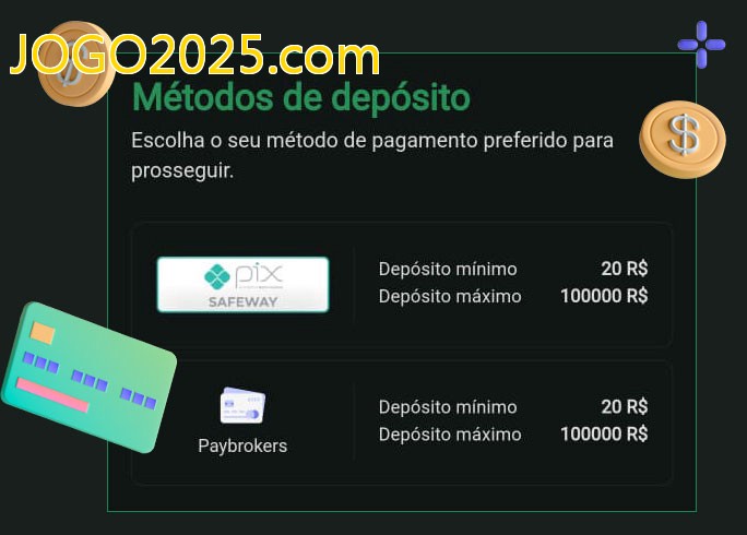 O cassino JOGO2025.combet oferece uma grande variedade de métodos de pagamento